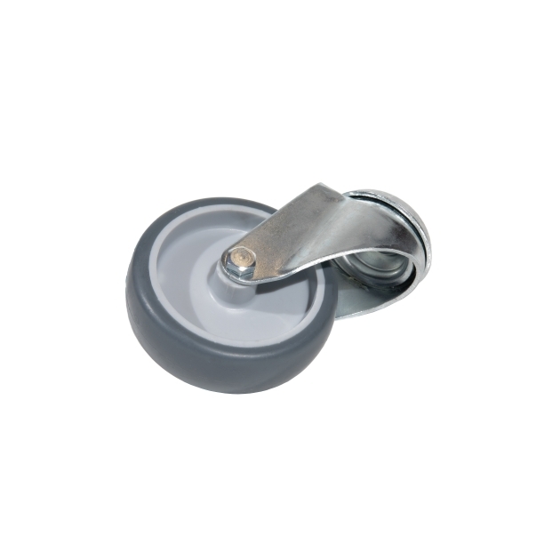 Single Bolt Hole - Swivel - Rubber Wheel Castor